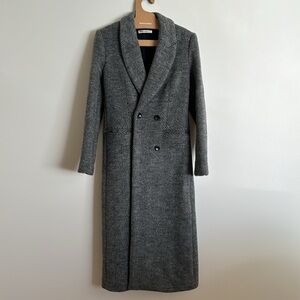 Reformation York Coat Herringbone Black Size XS